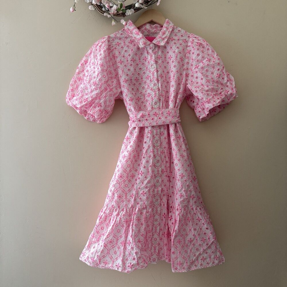 Lilly Pulitzer Pink & White Midi Dress Trio (Pink) - Picture 3 of 16